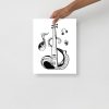 Minimal matte museum-quality Strings music wall art print displayed to elevate a chic space