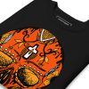 Day of the Dead sugar skull sweatshirt in black and orange with crew neck