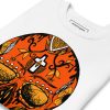 Day of the Dead sugar skull sweatshirt in black with orange print and ribbed crew neck