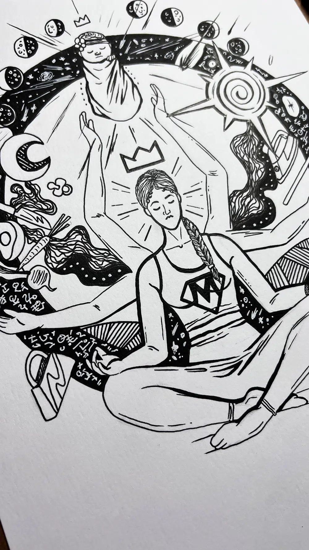 super mom art drawing 2 AM