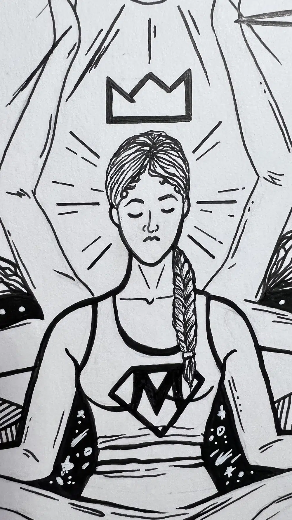 super mom art drawing 8 AM
