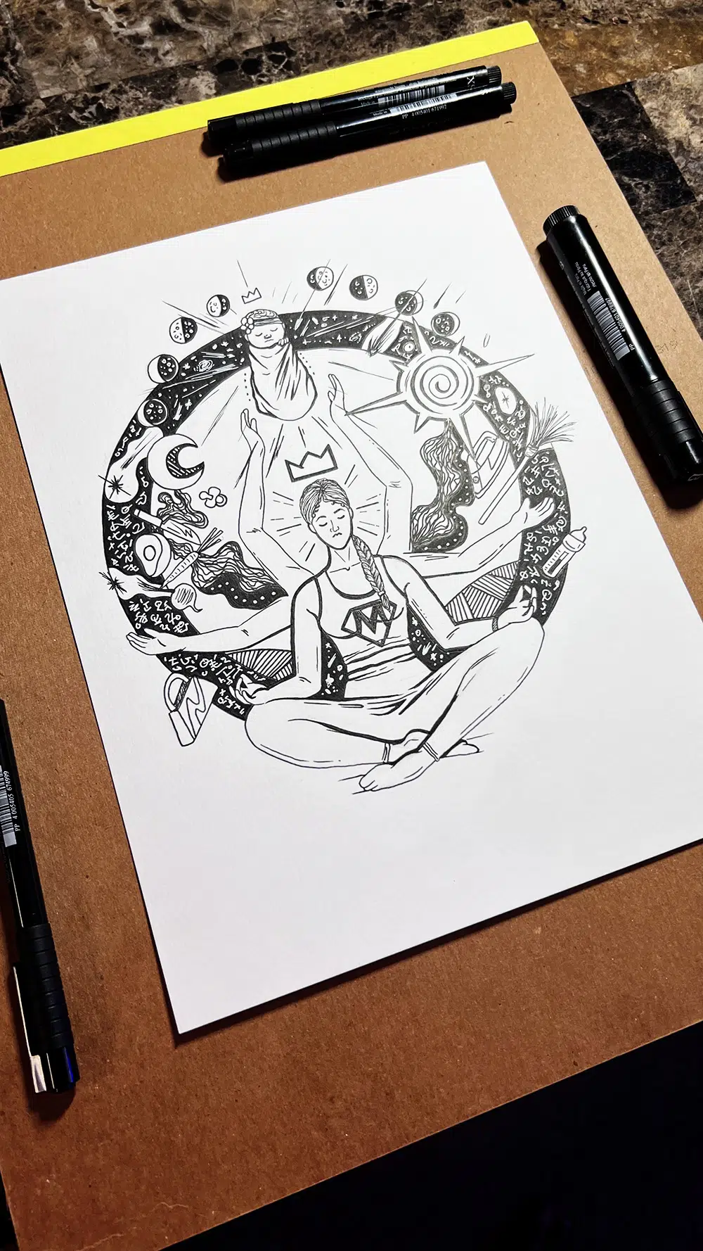 super mom art drawing AM
