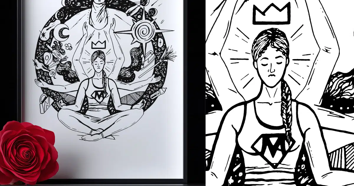 super mom art drawing