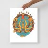 Minimal Super Mom art print on matte museum-quality paper, ideal gift to elevate any space