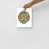 Super Mom matte museum-quality art print celebrating motherhood, displayed on wall