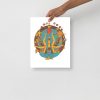 Super Mom art print on matte museum-quality paper displayed as chic wall decor
