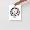 Minimal Super Mom art print on matte museum-quality paper for home decor