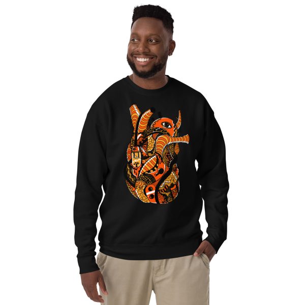 Light Heart Sweatshirt | Crew Neck Anatomical Heart Sweatshirt, Fall Pullover Sweatshirt - Image 5