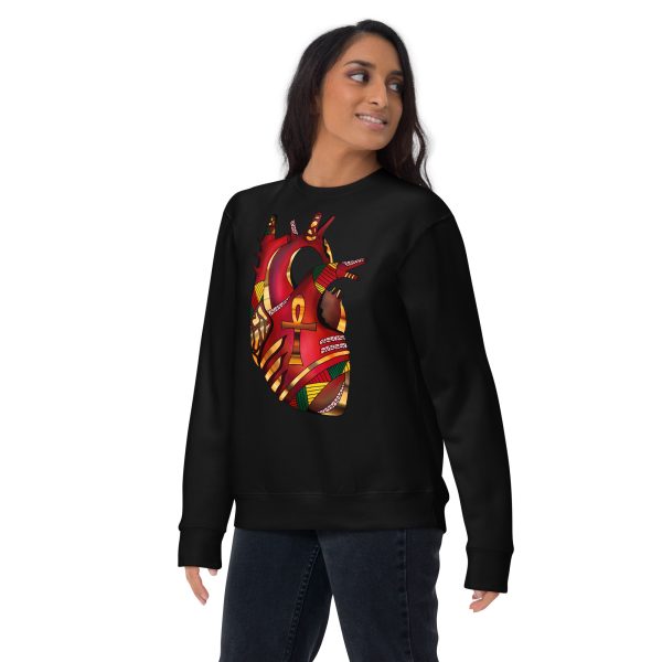 Heart Drawing “Melanin Heart” Heart Sweatshirt - Image 17