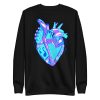 Blue Heart Drawing “Musical Heart No. 2” Heart Sweatshirt