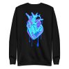 Blue Heart Drawing “Musical Heart” Heart Sweatshirt