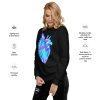 Blue Heart Drawing “Musical Heart No. 2” Heart Sweatshirt - Image 2