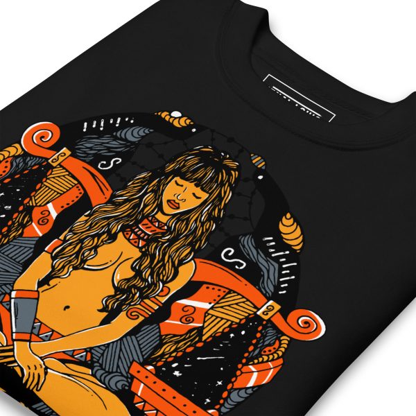 Libra Sweatshirt Orange and Black | Women's Divine Balance Zodiac Pullover - Image 8