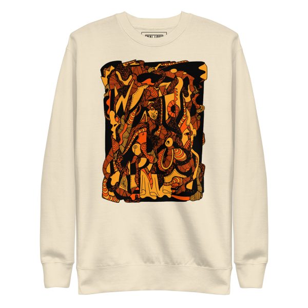 Orange & Black Abstract Sweatshirt "Wave of Thoughts No. 4" | Abstract Fall Fashion Pullover - Image 10