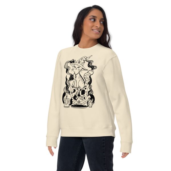 Cat Sweatshirt “Magical Cat of Fortune” Cat Mom Sweatshirt UNISEX - Image 3