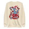 Pastel Blue Cat Drawing “Magical Cat of Fortune” Cat Sweatshirt - Image 11