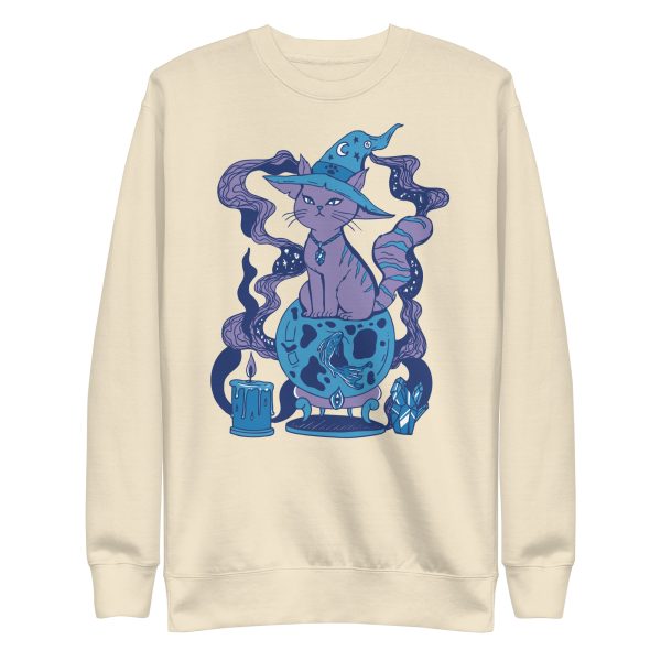 Mountain Blue Cat Drawing “Magical Cat of Fortune” Cat Sweatshirt - Image 7
