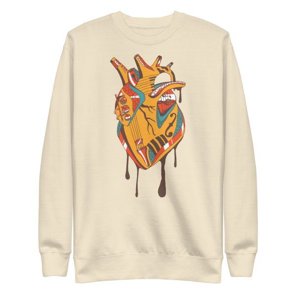 Cafe Heart Drawing “Musical Heart” Heart Sweatshirt - Image 11