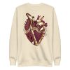 Heart Drawing “Vintage Coffee Musical Heart No. 2” Graphic Heart Sweatshirt