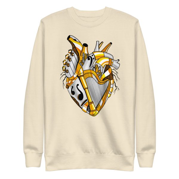 Guardian Gold Heart Drawing “Musical Heart No. 2” Heart Sweatshirt - Image 10