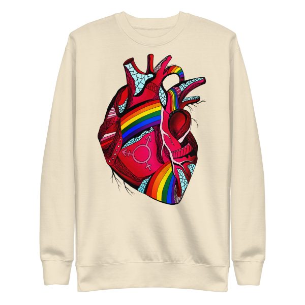Heart Drawing "Pride Heart” Graphic Heart Sweatshirt - Image 19