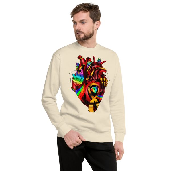 Heart Drawing "Pride Awareness Heart” Heart Sweatshirt - Image 6