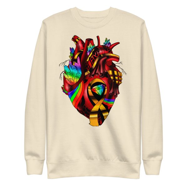 Heart Drawing "Pride Awareness Heart” Heart Sweatshirt - Image 17