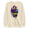 Heart Drawing "Royal Heart” Heart Sweatshirt - Image 16