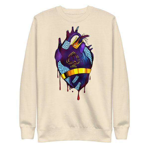 Heart Drawing "Royal Heart” Heart Sweatshirt - Image 16