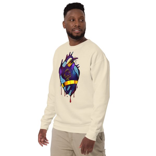 Heart Drawing "Royal Heart” Heart Sweatshirt - Image 6