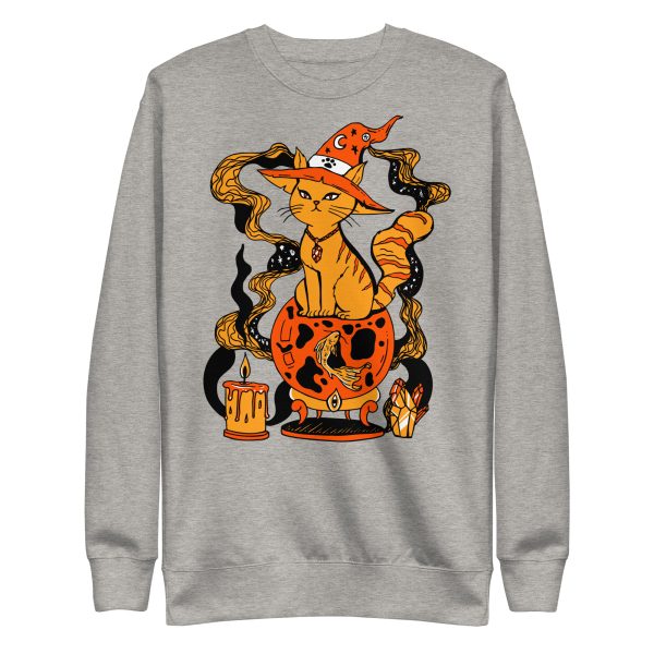 Orange Cat Sweatshirt “Magical Cat of Fortune” Cat Mom Sweatshirt - Image 9
