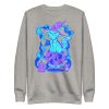 Blue Cat Drawing “Magical Cat of Fortune” Cat Sweatshirt - Image 5