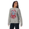 Pastel Blue Cat Drawing “Magical Cat of Fortune” Cat Sweatshirt - Image 5