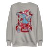Pastel Blue Cat Drawing “Magical Cat of Fortune” Cat Sweatshirt - Image 10