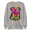 CMYK Pink Cat Drawing “Magical Cat of Fortune” Cat Sweatshirt - Image 10