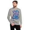 Mountain Blue Cat Drawing “Magical Cat of Fortune” Cat Sweatshirt - Image 3