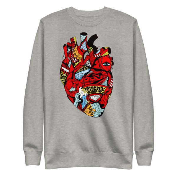 Heart Drawing “Transparent Heart” Heart Sweatshirt - Image 10