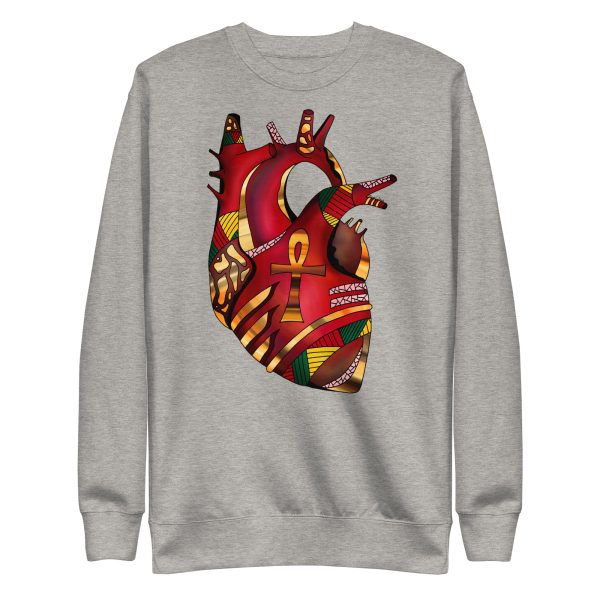 Heart Drawing “Melanin Heart” Heart Sweatshirt - Image 11