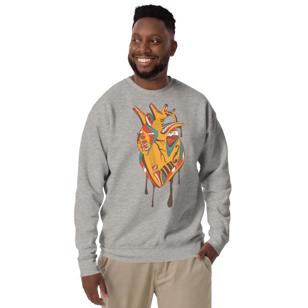 Cafe Heart Drawing “Musical Heart” Heart Sweatshirt - Image 5