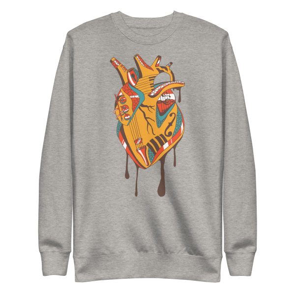 Cafe Heart Drawing “Musical Heart” Heart Sweatshirt - Image 10
