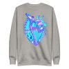 Blue Heart Drawing “Musical Heart No. 2” Heart Sweatshirt - Image 7