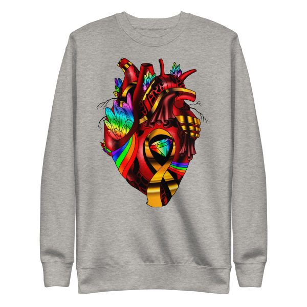 Heart Drawing "Pride Awareness Heart” Heart Sweatshirt - Image 15