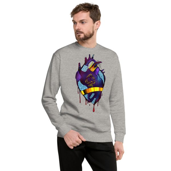 Heart Drawing "Royal Heart” Heart Sweatshirt - Image 5