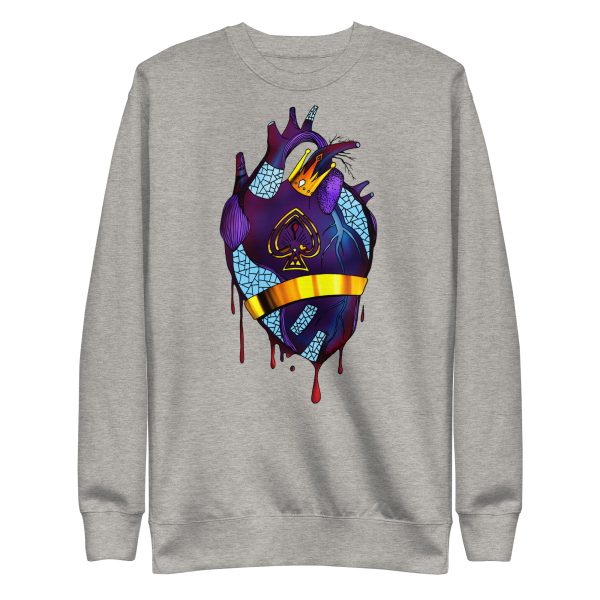 Heart Drawing "Royal Heart” Heart Sweatshirt - Image 14