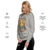 Cafe Cat Drawing “Magical Cat of Fortune” Cat Sweatshirt - Image 4