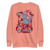 Pastel Blue Cat Drawing “Magical Cat of Fortune” Cat Sweatshirt - Image 9
