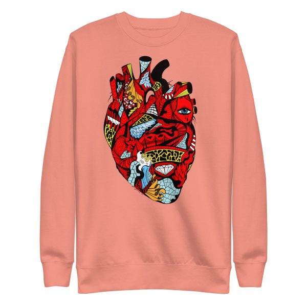 Heart Drawing “Transparent Heart” Heart Sweatshirt - Image 8