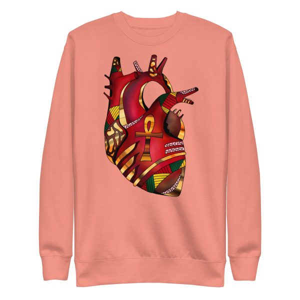 Heart Drawing “Melanin Heart” Heart Sweatshirt - Image 9