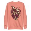 Heart Drawing “Vintage Coffee Musical Heart No. 2” Graphic Heart Sweatshirt - Image 9