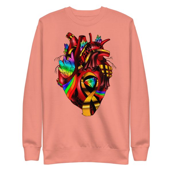 Heart Drawing "Pride Awareness Heart” Heart Sweatshirt - Image 13